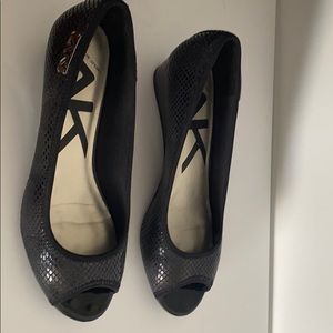 Anne Klein peep toe wedge